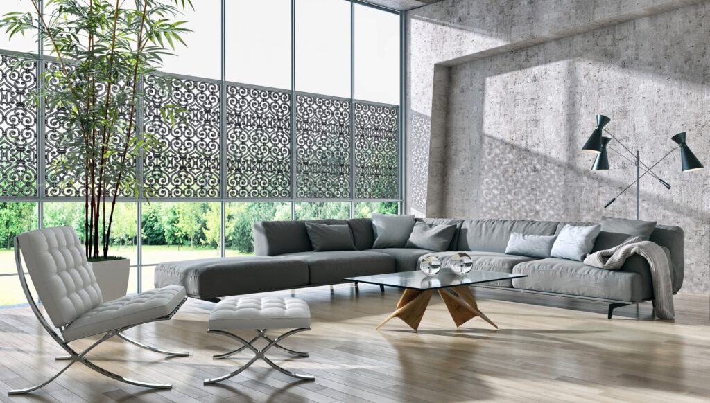 Tableaux Decorative Grille Faux Iron Modern Room scaled 1